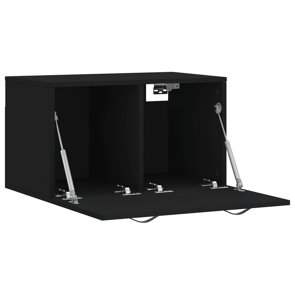 Wall Cabinet Black 60x36.5x35 cm Engineered Wood